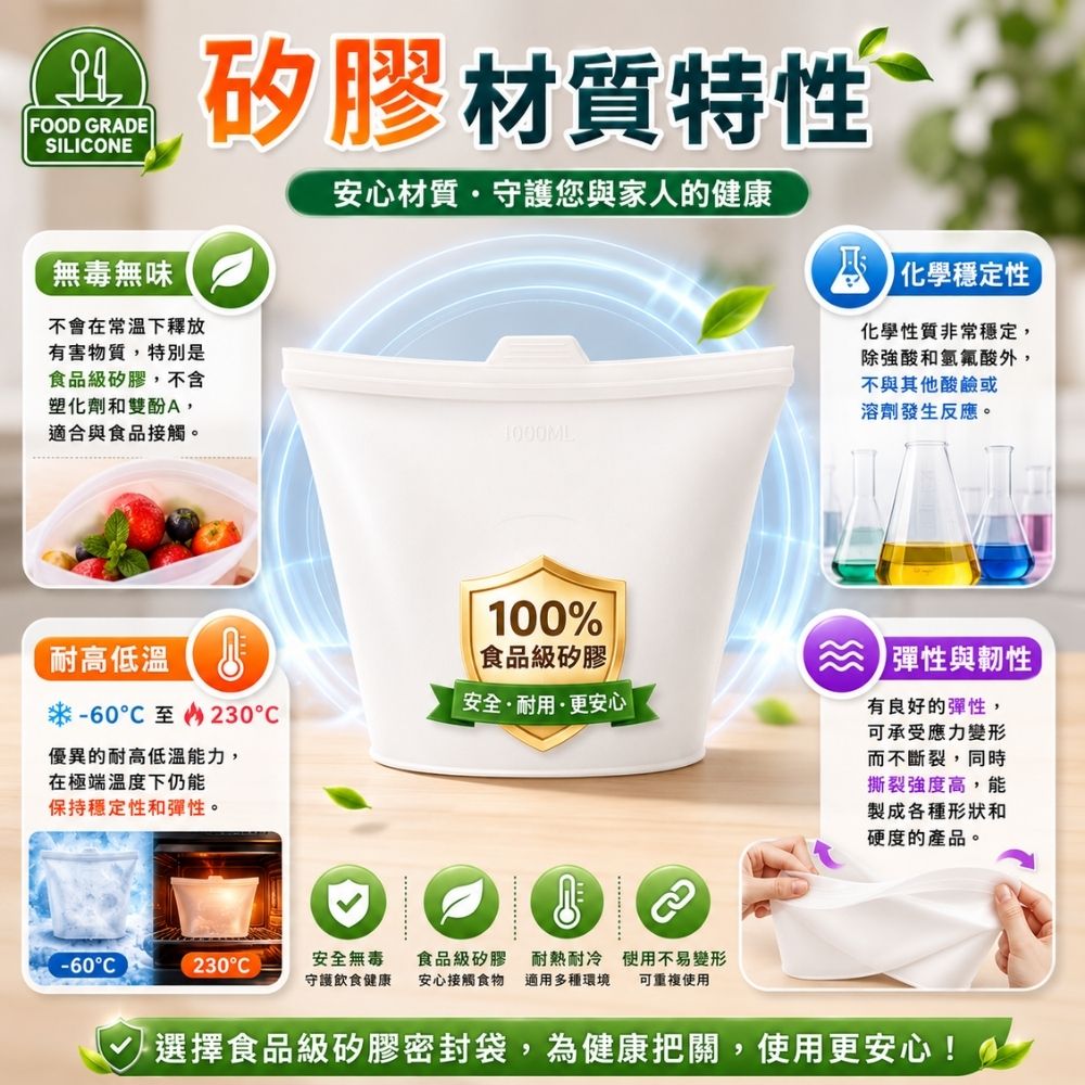 矽膠食物密封袋1000ml