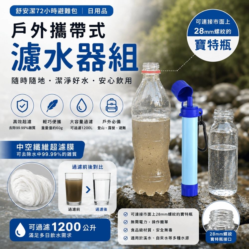 戶外攜帶式濾水器組