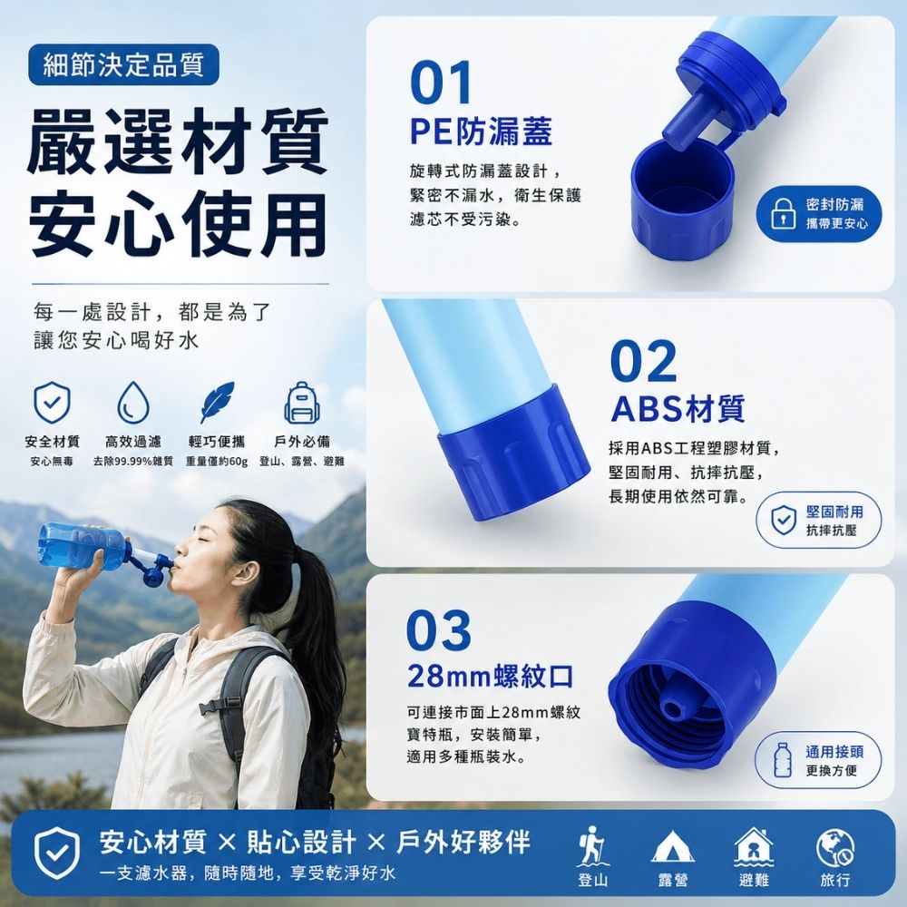 戶外攜帶式濾水器組